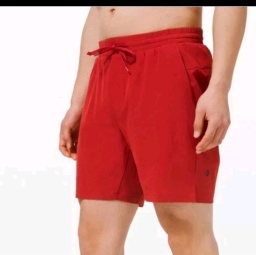 lululemon athletica Men's Red Swim Board Shorts